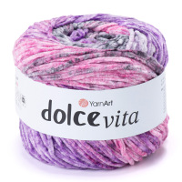 Dolce Vita YarnArt - 3418 (розов/фиалка/серый)