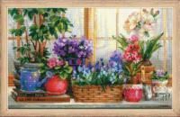 Риолис Подоконник с цветами,  40*25 см