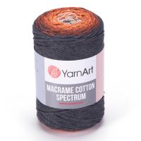 Macrame Cotton Spectrum YarnArt - 1307 (т.серый/терракот)