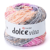 Dolce Vita YarnArt - 3416 (фуксия/персик/серый)