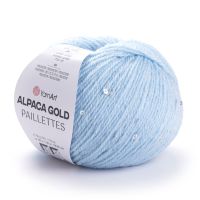 Alpaca gold paillettes YarnArt - 9305 (голубой)