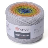 Flowers Merino (YarnArt) - 562 (перванш/св.терракот/липа/синий)