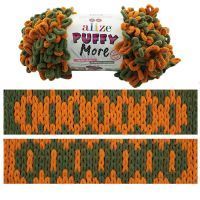 Puffy MORE (Alize) - 6561 (тем.оранж/хаки)