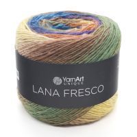 Lana Fresco YarnArt - 8107 (бирюза/молочный/хаки)