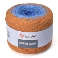 Flowers Merino (YarnArt) - 558 (тем.оранж/гицинт)