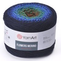 Flowers Merino (YarnArt) - 554 (тем.синий)