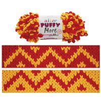 Puffy MORE (Alize) - 6630 (красный/желтый)