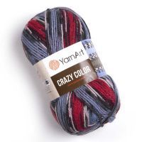 CRAZY COLOR (YarnArt) - 164 (красный принт)