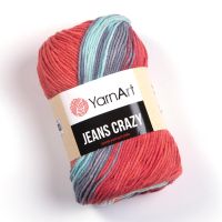 Jeans Crazy (YarnArt) - 8205 (красный принт)