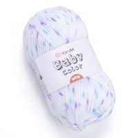 BABY COLOR (YarnArt) - 201 (белый с сиреневым)