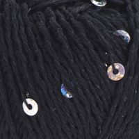 Cotton gold paillettes YarnArt - 7101 (черный)