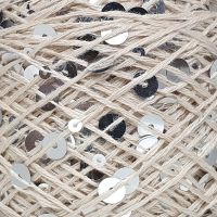 Колибри макси королевские пайетки - 218 (бежевый с серебряными пайетками)
