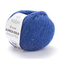 Alpaca gold paillettes YarnArt - 9309 (т.голубой)