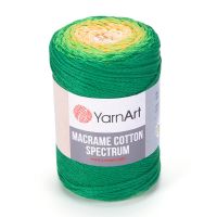 Macrame Cotton Spectrum YarnArt - 1313 (зел.бир/желт/бел)