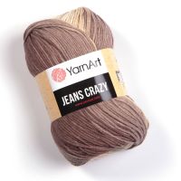 Jeans Crazy (YarnArt) - 8201 (коричневый принт)