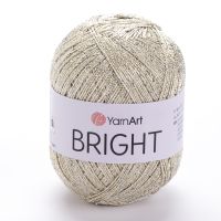 Bright YarnArt - 121 (св.бежевый с серебряным люрексом)