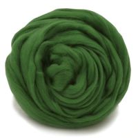 полутонкая шерсть (для валяния) -  зеленый