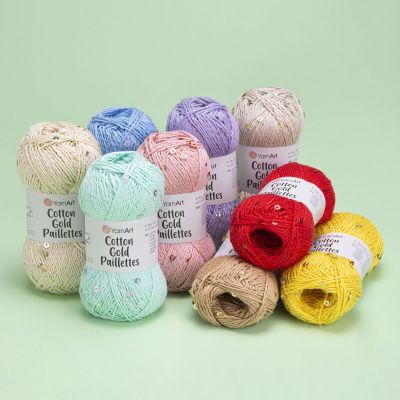 Cotton Gold Paillettes