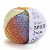 Summer Dream YarnArt - 4301 (джинс/оранж/св.зел)